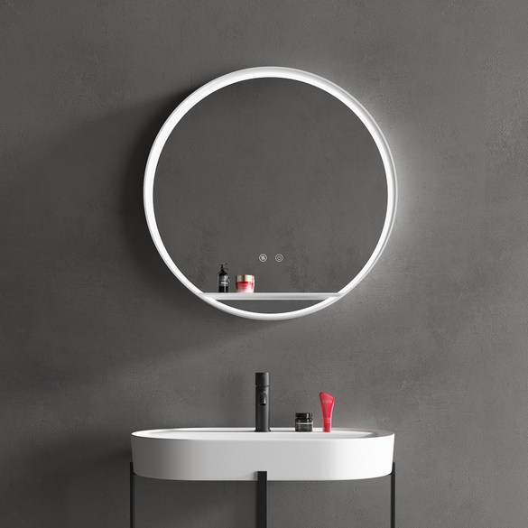 Round Framed Mirror