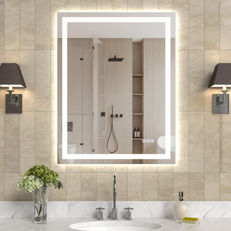 Raynova Rectangular Frameless LED Mirror 28