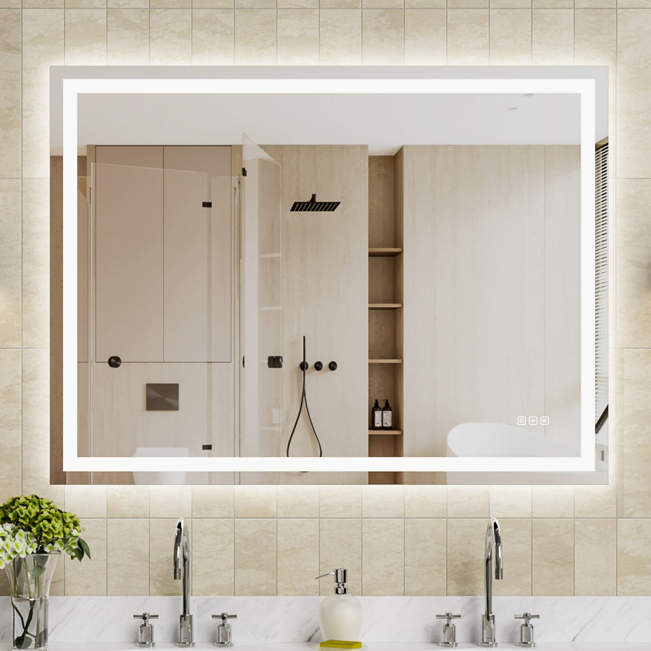 Raynova Rectangular Frameless LED Mirror 36