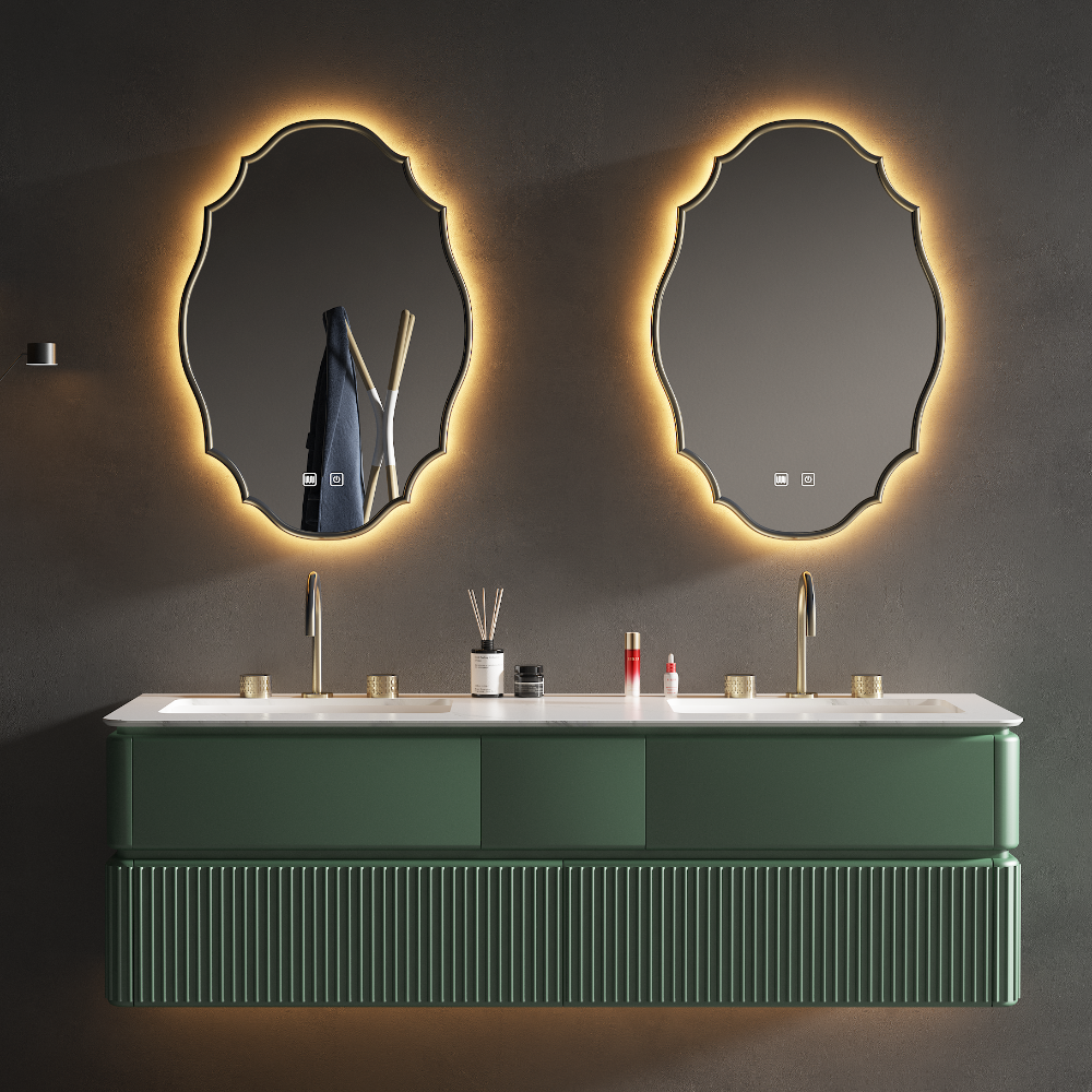 BRILLO Irregular Metal Framed Custom LED Mirror