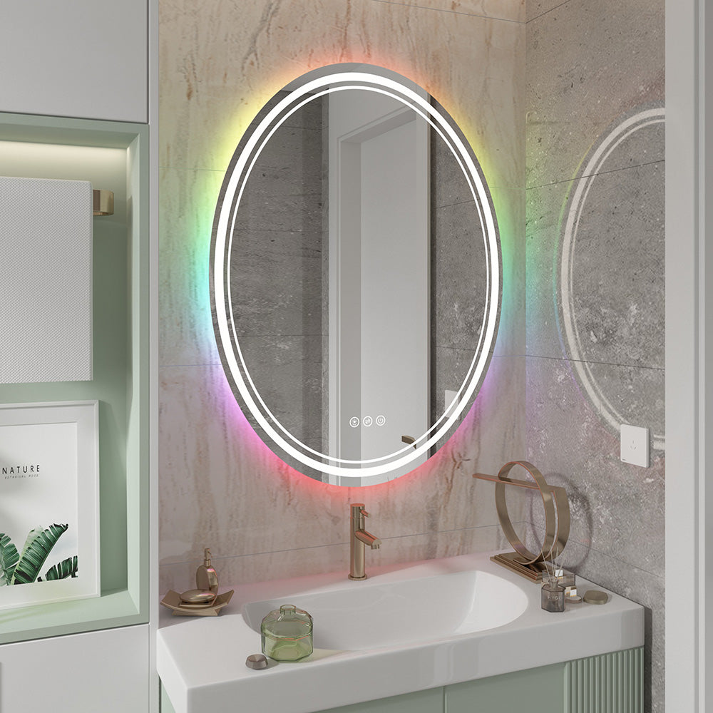 Basic Led Mirror PURE Oval Frameless RGB Custom LED Mirror