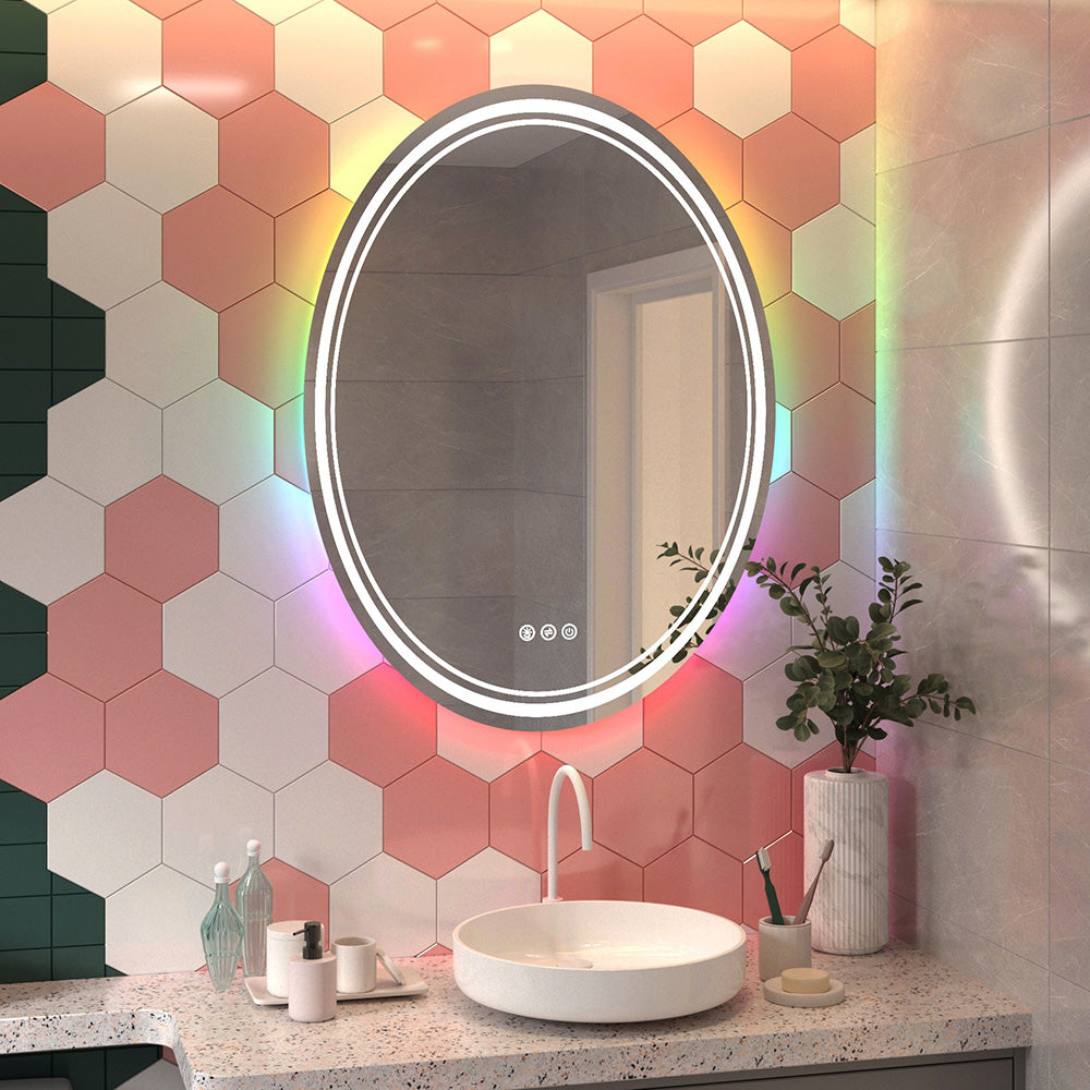 PURE Oval Frameless RGB Custom LED Mirror