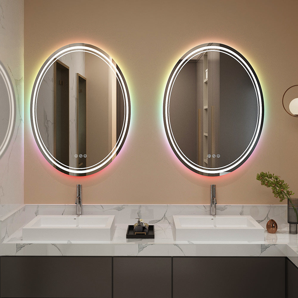 PURE Oval Frameless RGB Custom LED Mirror