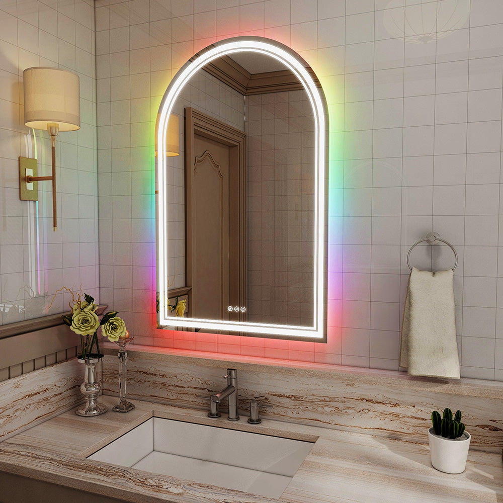 CLARUS Arched Frameless RGB Custom LED Mirror