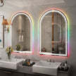 CLARUS Arched Frameless RGB Custom LED Mirror