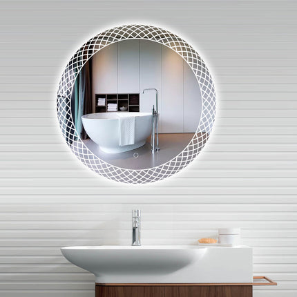 KALLOS Round Frameless Custom LED Mirror