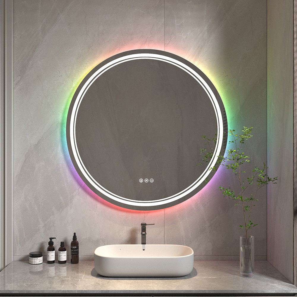 ELYSIAN Round Frameless RGB Custom LED Mirror