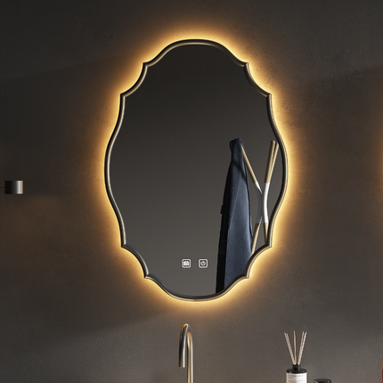 BRILLO Irregular Metal Framed Custom LED Mirror