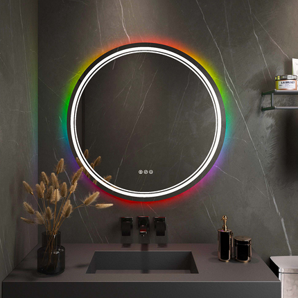 ELYSIAN Round Frameless RGB Custom LED Mirror