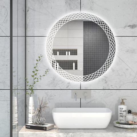 KALLOS Round Frameless Custom LED Mirror