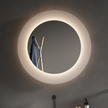 CHROME Round Acrylic Framed LED Mirror