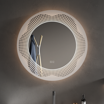 RAYNE Round Acrylic Framed LED Mirror