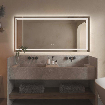 LUMEN Rectangular Frameless Custom LED Mirror