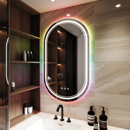 SERENITY Capsule Frameless RGB Custom LED Mirror