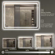 Raynova Rectangular Frameless LED Mirror 28