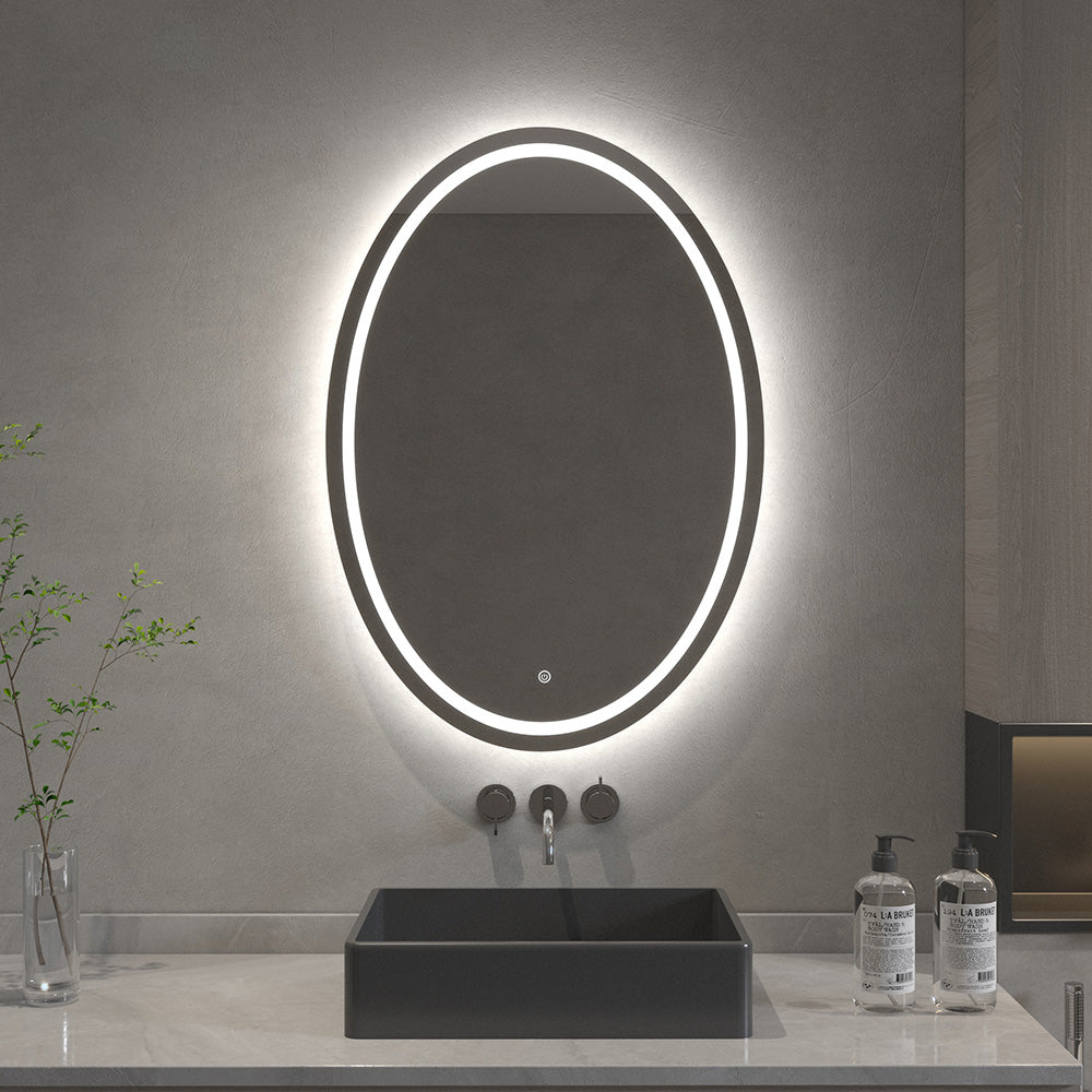 LUCID Oval Frameless Custom LED Mirror