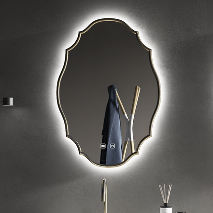 BRILLO Irregular Metal Framed Custom LED Mirror