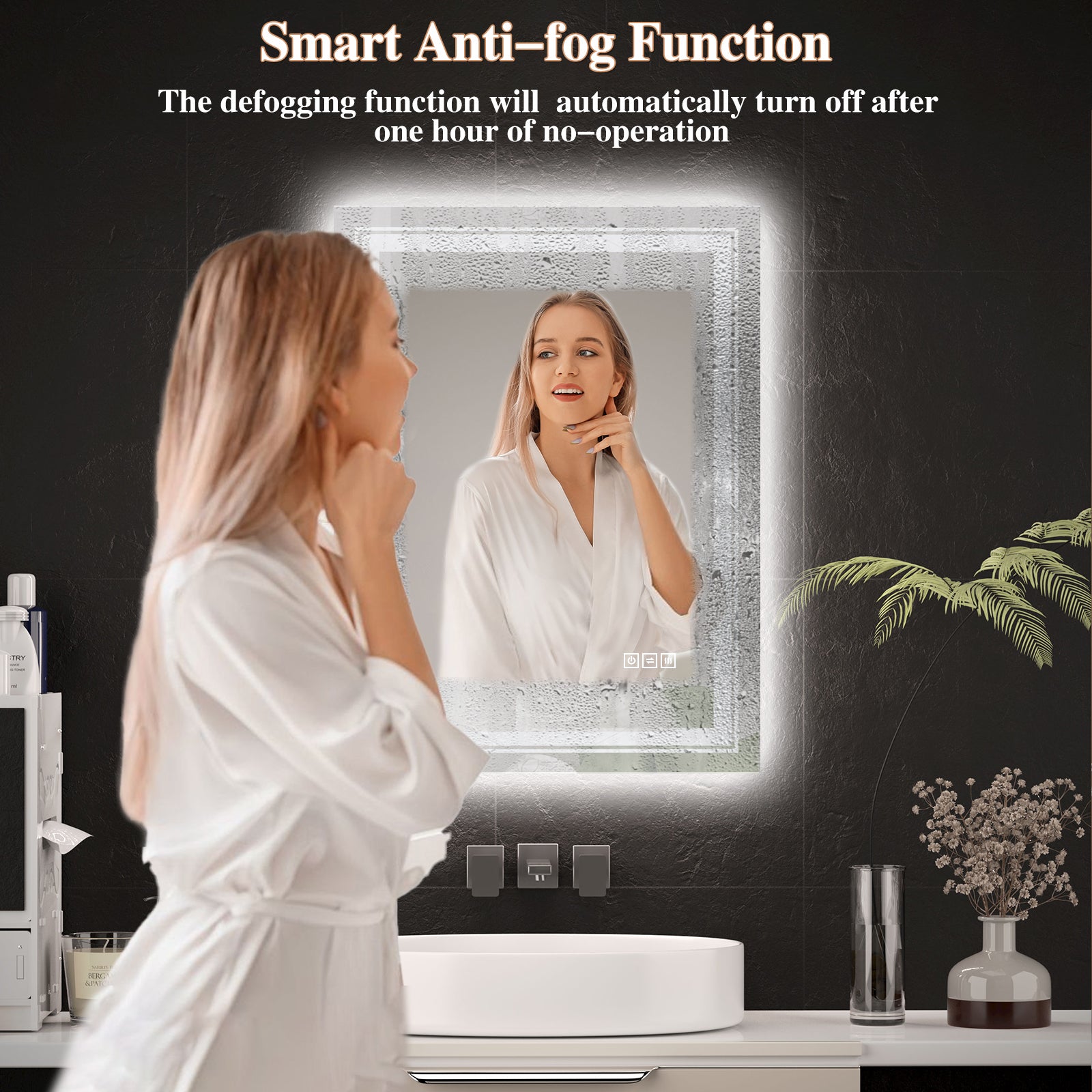 Raynova Rectangular Frameless LED Mirror 24