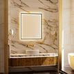 MINER Aluminum Framed LED Mirror with Edge LED Light