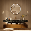 LITEY Aluminum Framed Round LED Mirror with Edge LED Light