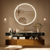 LITEY Aluminum Framed Round LED Mirror with Edge LED Light