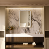 FLASHY Aluminum Framed Rounded LED Mirror with Front Light