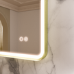 FLASHY Aluminum Framed Rounded LED Mirror with Front Light