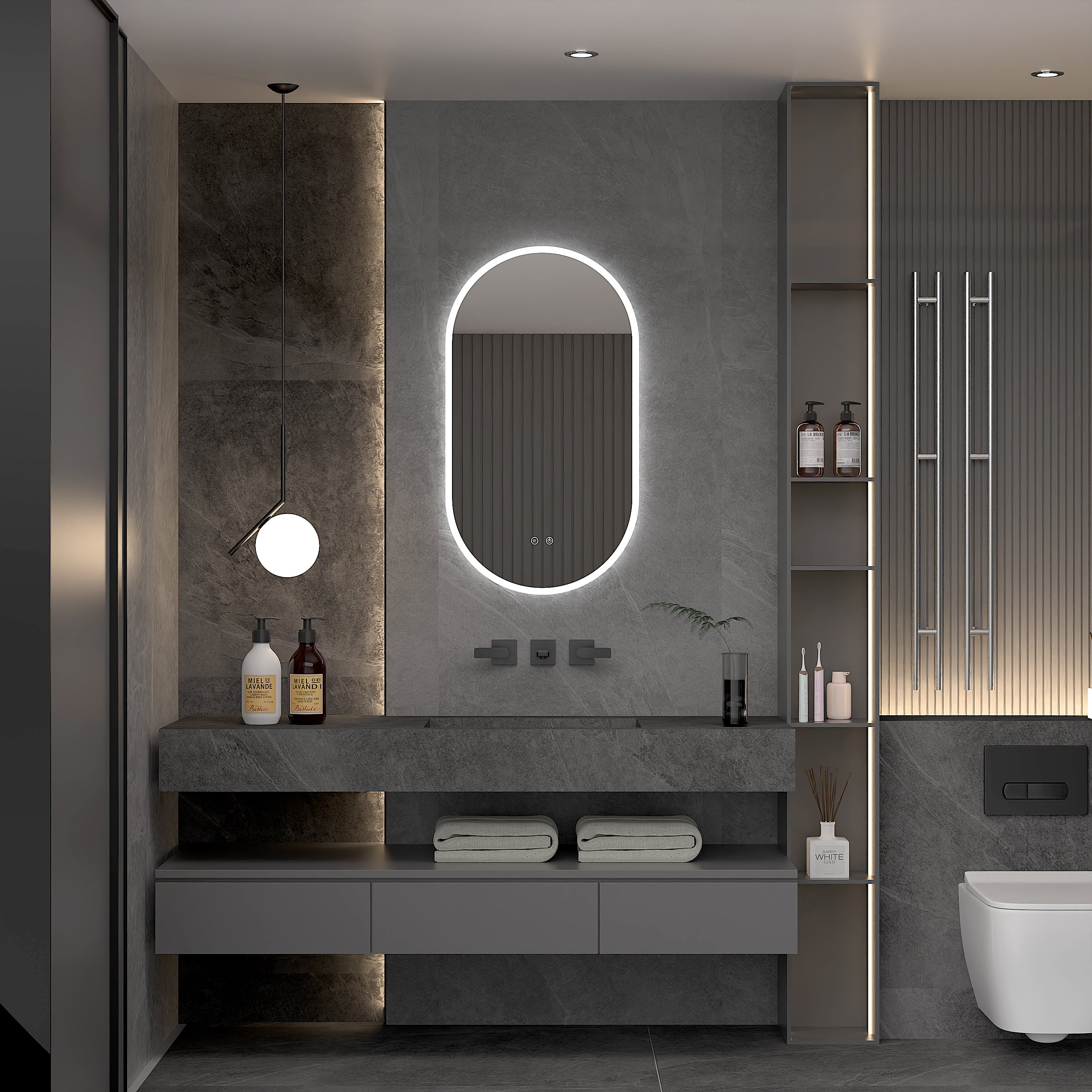 LIMNI Capsule Frameless Custom LED Mirror