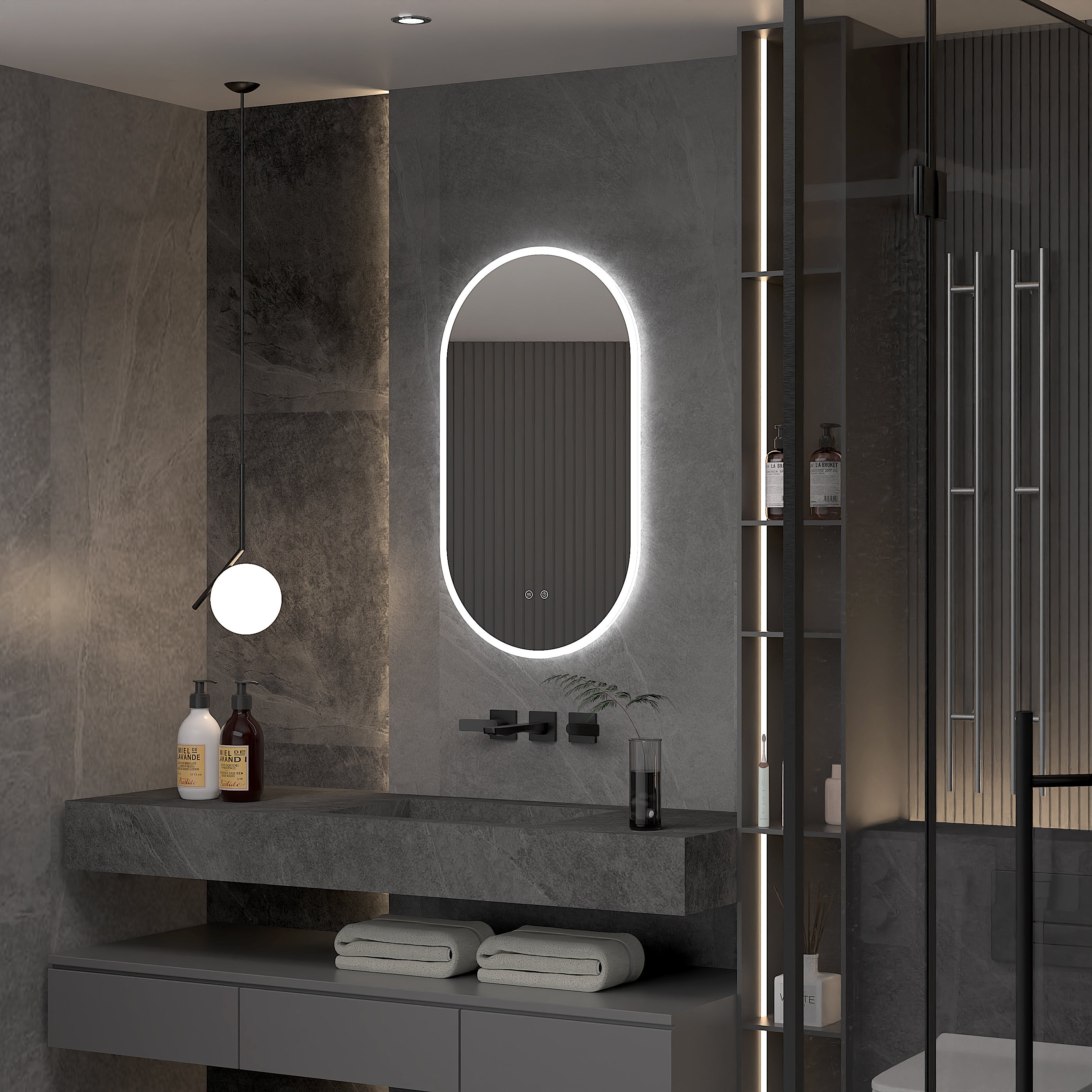 LIMNI Capsule Frameless Custom LED Mirror