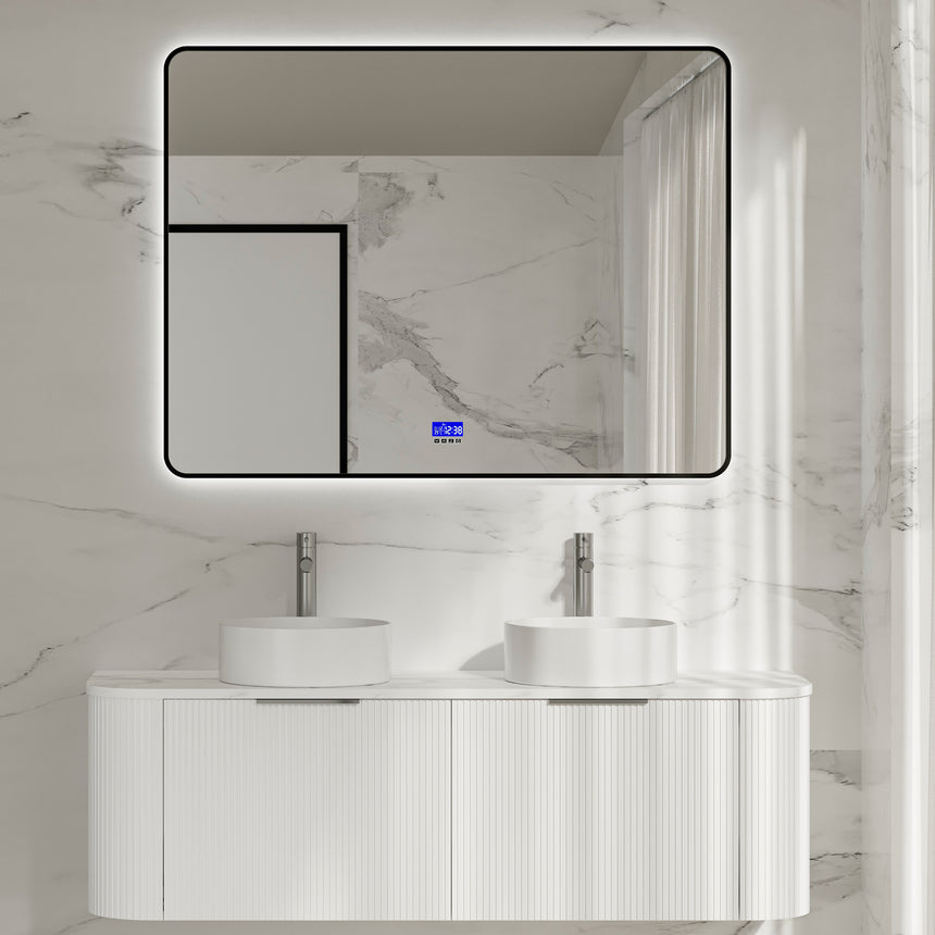 Polytec Rounded Mirror Rounded Framed Mirror – Custom LED Mirror