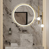 ELOREN Round Metal Gold Framed Custom LED Mirror