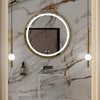 RAYNIS Round Metal Gold Framed Custom LED Mirror