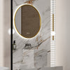 LUXORO Round Metal Gold Framed Custom LED Mirror