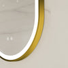 HELION Capsule Metal Gold Framed Custom LED Mirror