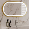 BRYNNI Capsule Metal Gold Framed Custom LED Mirror