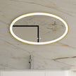 CRYSEA Oval Metal Gold Framed Custom LED Mirror