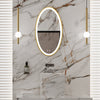 LUMINA Oval Metal Gold Framed Custom LED Mirror