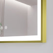 LIVORA Arched Metal Gold Framed Custom LED Mirror