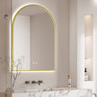 SHYNAE Arched Metal Gold Framed Custom LED Mirror