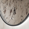 LUXEN Round Metal Black Framed Custom LED Mirror