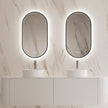 IRIDIS Capsule Metal Black Framed Custom LED Mirror