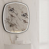 ALYSEA Irregular Metal Black Framed Custom LED Mirror